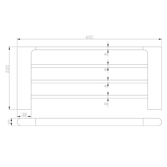 Luxury Chrome Bathroom Towel Shelf Rack Stainless Steel